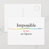 Carte Postale Impossible n'est pas une Option (Devant / Derrière)