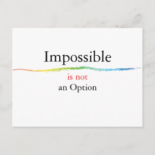 Carte Postale Impossible n'est pas une Option