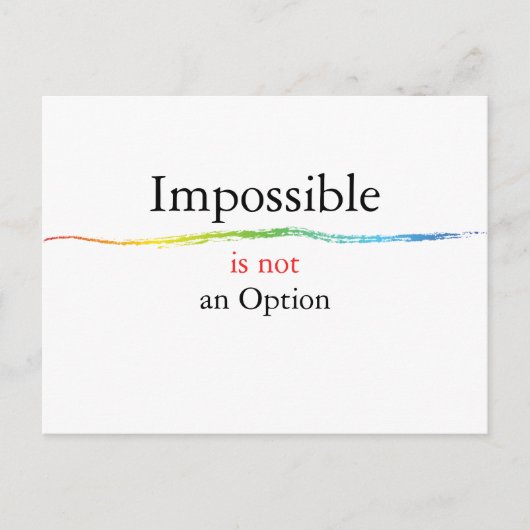 Carte Postale Impossible n'est pas une Option (Devant)