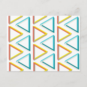 Carte Postale Impossible triangles geek motif
