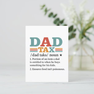 Carte Postale Impôt papa - Drôle définition de la paternité