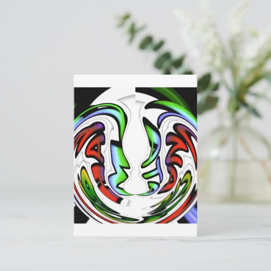 Carte Postale Impression Abstrait Face Hakuna Matata (Debout devant)