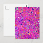 Carte Postale Impression abstraite Jubilé Magenta (Devant / Derrière)