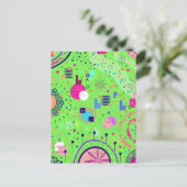 Carte Postale Impression abstraite vert citron (Debout devant)
