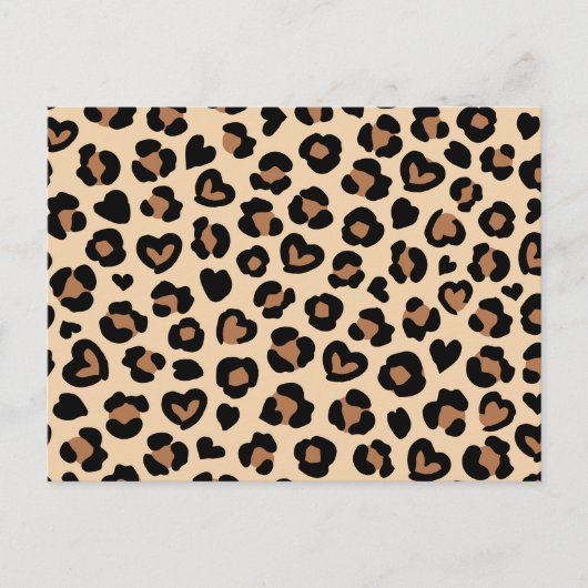 Carte Postale Impression animale, Léopard marron, Taches de guép (Devant)