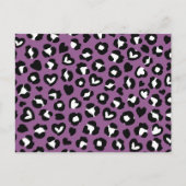 Carte Postale Impression Animale, Léopard Violet, Taches de Guép (Devant)