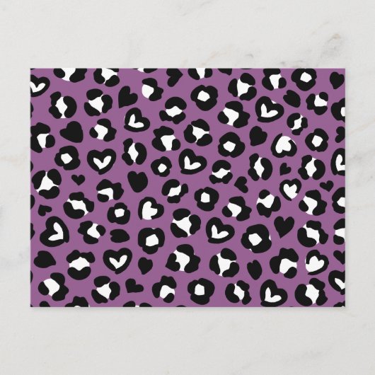 Carte Postale Impression Animale, Léopard Violet, Taches de Guép (Devant)