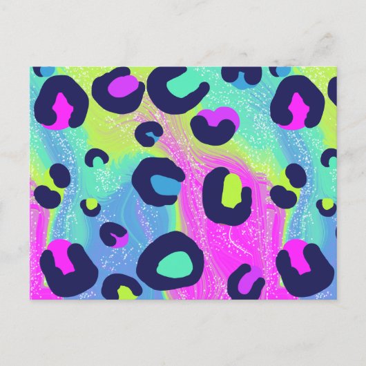 Carte Postale Impression arc-en-ciel colorée (Devant)