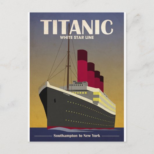 Carte Postale Impression Art déco Titanic Ocean Liner (Devant)