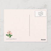 Carte Postale Impression botanique rose rose vintage (Dos)