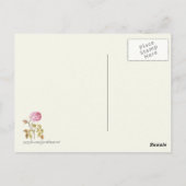 Carte Postale Impression botanique rose vintage (Dos)