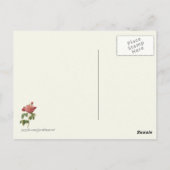 Carte Postale Impression botanique rose vintage (Dos)
