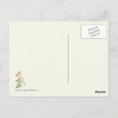 Carte Postale Impression botanique rose vintage (Dos)