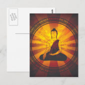 Carte Postale Impression Bouddha vintage (Devant / Derrière)