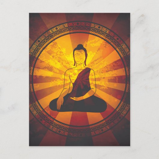 Carte Postale Impression Bouddha vintage (Devant)