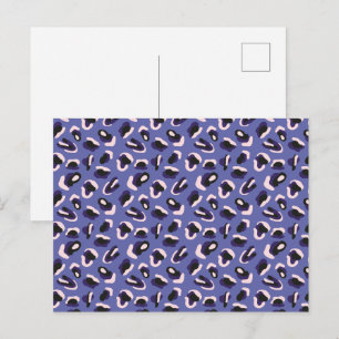 Carte Postale Impression d'animal abstrait violet