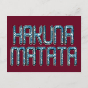 Carte Postale Impression d'art 3D Hakuna Matata