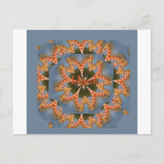 Carte Postale Impression d'art Abstrait Giraffe (Devant)