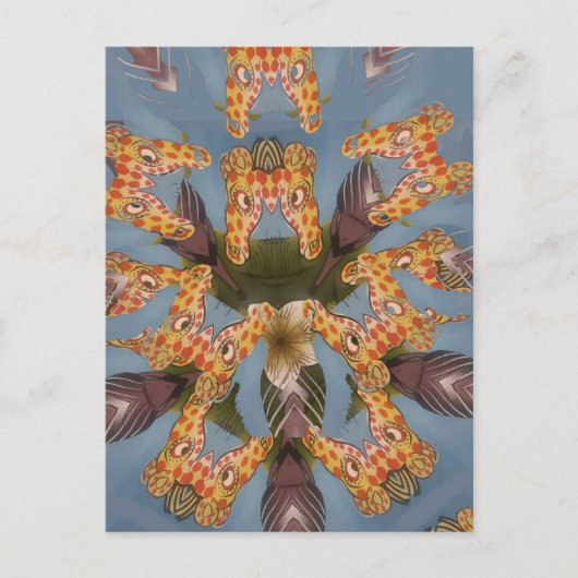 Carte Postale Impression d'art Abstrait Giraffe (Devant)