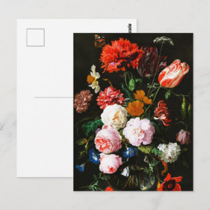 Carte Postale Impression d'art botanique floral sombre et lunati
