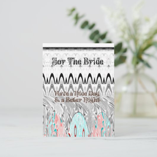 Carte Postale Impression d'art cadeau Fête des mariées (Debout devant)