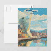 Carte Postale Impression d'art de Bilbao Espagne, Illustration d (Devant / Derrière)