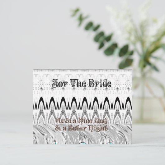 Carte Postale Impression d'art de cadeau de douche de mariée (Debout devant)