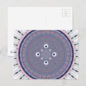 Carte Postale Impression d'art de design radial (Devant / Derrière)