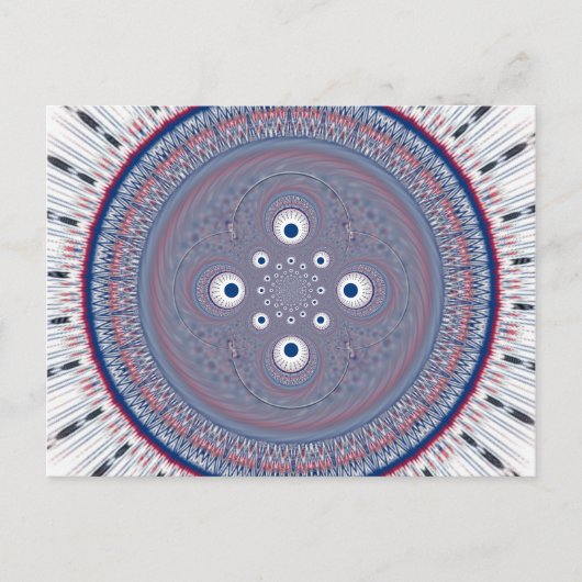 Carte Postale Impression d'art de design radial (Devant)