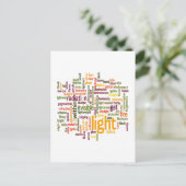 Carte Postale Impression d'art de nuage de mots lumineux (Debout devant)