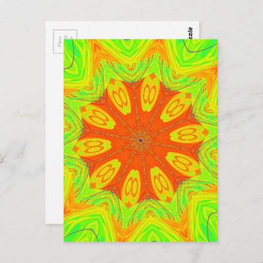Carte Postale Impression d'art du motif Samba (Devant / Derrière)