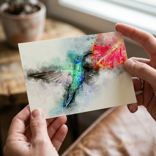Carte Postale Impression d'art floral à l'aquarelle représentant