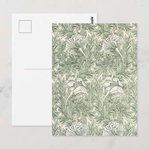 Carte Postale Impression d'art floral Tulipe verte de William Mo