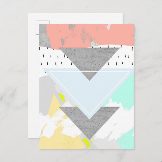 Carte Postale Impression d'art géométrique (Devant / Derrière)