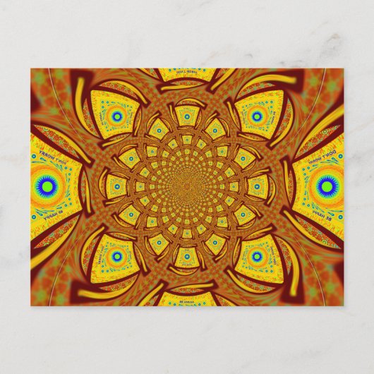 Carte Postale Impression d'art Kaleidoscope d'or (Devant)