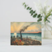 Carte Postale Impression d'art mural de coucher de soleil côtier (Debout devant)