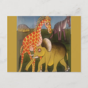 Carte Postale Impression d'art trio africain