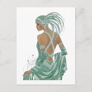 Carte Postale Impression d'art Vintage Ladies Going Green