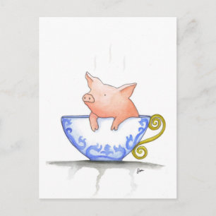 Carte Postale Impression de cochon