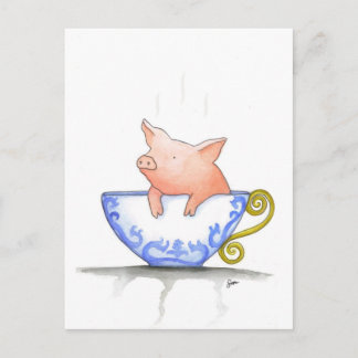 Carte Postale Impression de cochon