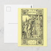 Carte Postale Impression de conte de fées victorien de Raiponce  (Devant / Derrière)
