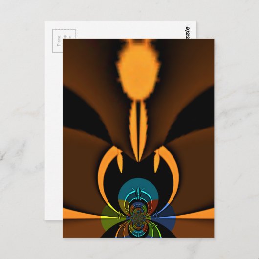 Carte Postale Impression de contraste de couleur Abstraite (Devant / Derrière)