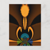 Carte Postale Impression de contraste de couleur Abstraite (Devant)