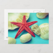 Carte Postale impression de coquille (Devant / Derrière)