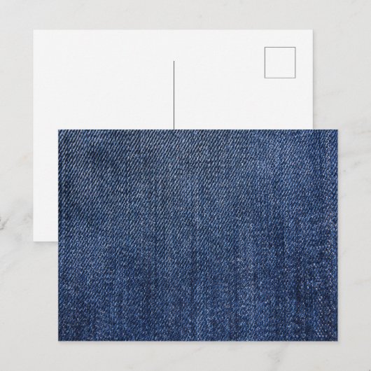 Carte Postale Impression de Denim bleu profond (Devant / Derrière)