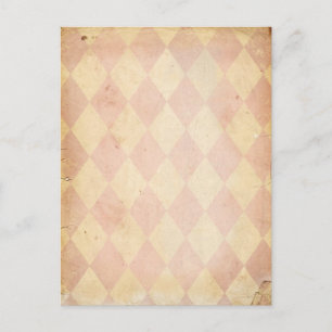 Carte Postale Impression de diamant rose vintage
