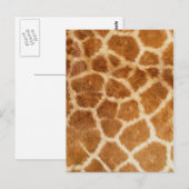 Carte Postale Impression de fourrure de girafe (Devant / Derrière)