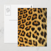 Carte Postale Impression de fourrure Leopard (Devant / Derrière)
