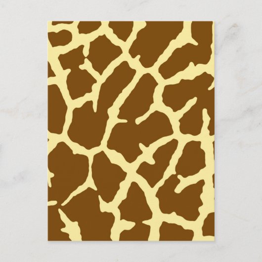 Carte Postale Impression de girafe (Devant)