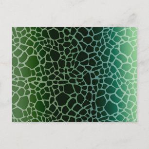 Carte Postale Impression de girafe Ombre verte